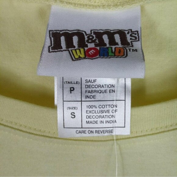 M&M Yellow Character Applique T-Shirt S - Picture 3 of 4